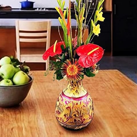 NatureBoost Handcrafted Brass Floor Vase Cover