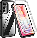 OWKEY für Samsung Galaxy A54 Hülle, Stoßfest Silikon Samsung A54 5G Handyhülle, 360° Rundumschutz Schutzhülle mit Integriertem Displayschutz, Bumper Case für Samsung Galaxy A54 (Schwarz+Grau)