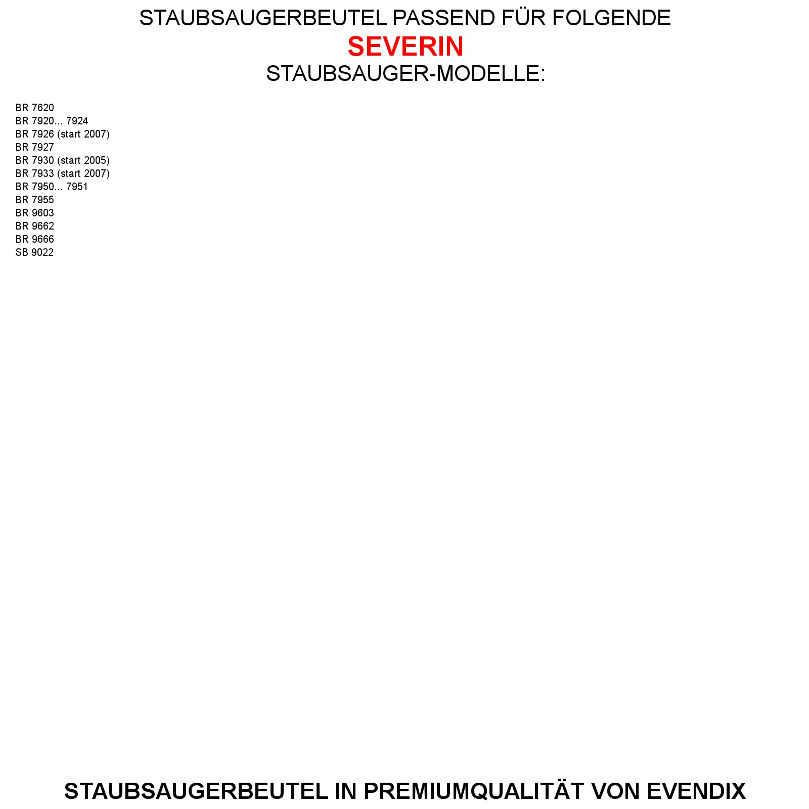 PakTrade 10 Sacchetti Per Aspirapolvere Premium Compatibili Con Severin BR 7620-7927, 7930, 7933, 7938, 7950, 7955