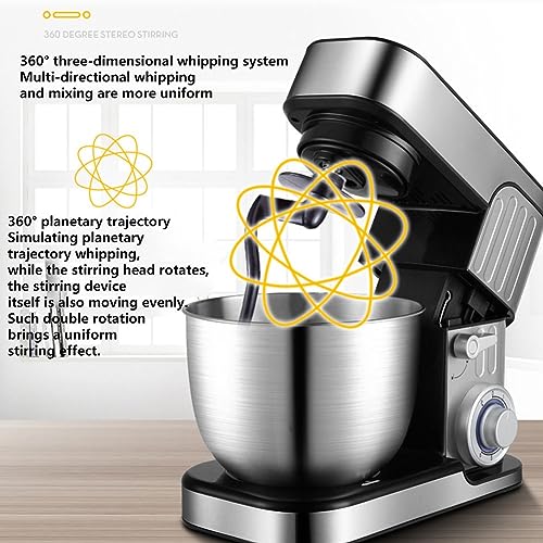 Electric Stand Mixers for Baking Food Mixer with Stainless Steel Bowl Standing Blender Mixers with Dough Hook, Whisk K-Beater Optional Meat Grinder and Juice Extracter Accessories 1000W (Size : 5L st - Image 7