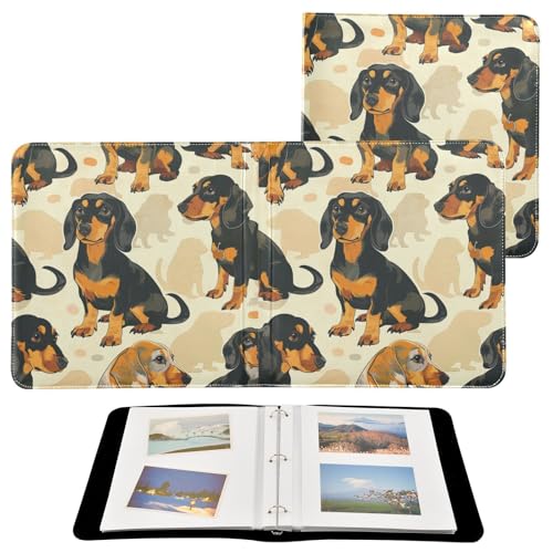 Álbum de Fotos ALAZA en Cuero PU Multicolor con Diseño de 3 Anillas, 20 Hojas Auto-Adhesivas, Tamaño 11.8 x 11.2 x 1.5 pulgadas miniatura 2