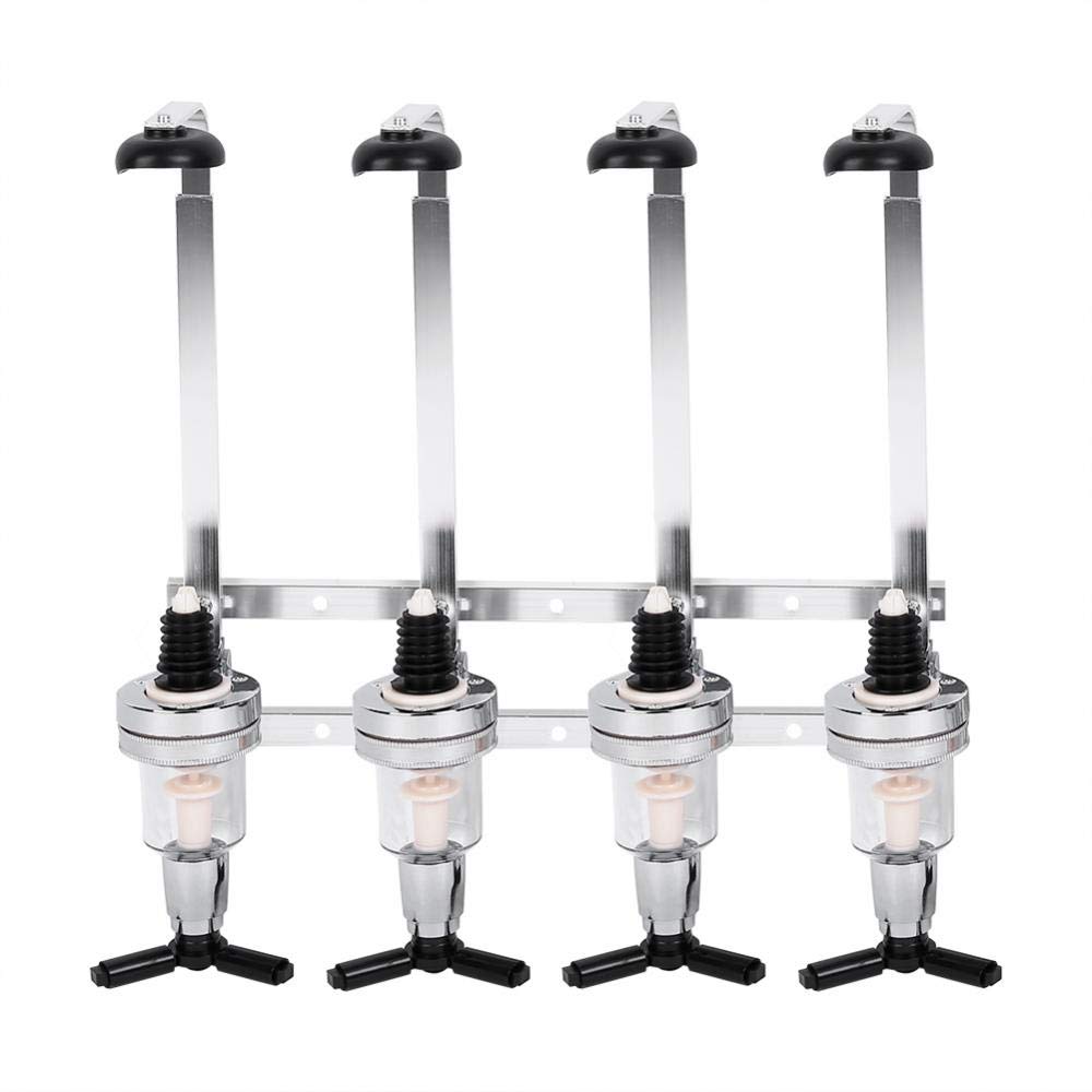 Dispensador de Botellas de Vino Montado en Pared, Soporte para Botellas con Acabado Cromado, Dispensador de Licor y Bebidas Alcohólicas