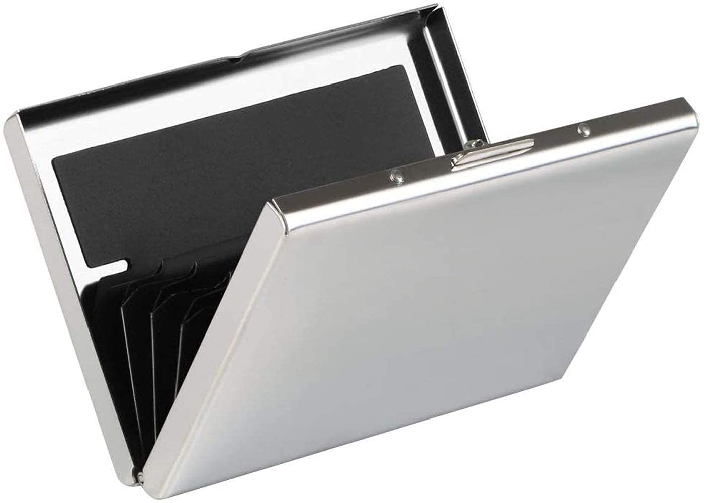 Dotpot 8 Slots Steel RFID Blocking Metal Credit Card Holder Wallet for Men & Women (Silver 8 Slot)