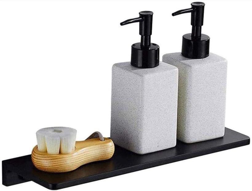 Floating Shelves - Black Bathroom Single-Layer Space Aluminum Matte Rack Shelve Shelf