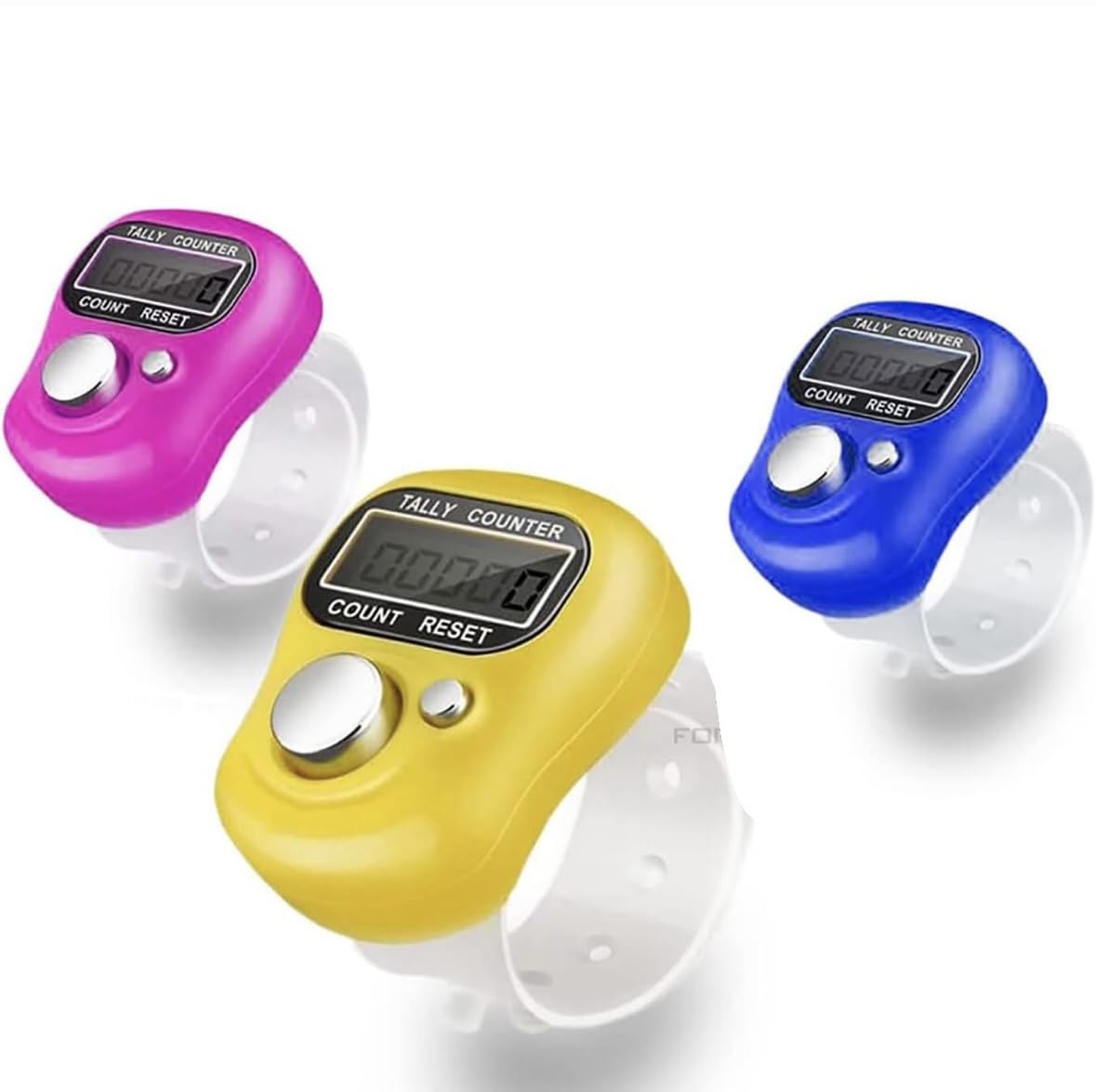 Digital LCD Tally Counter, Pack of 3, Finger Hand Counter with Reset Function, Multi-Color-image-48