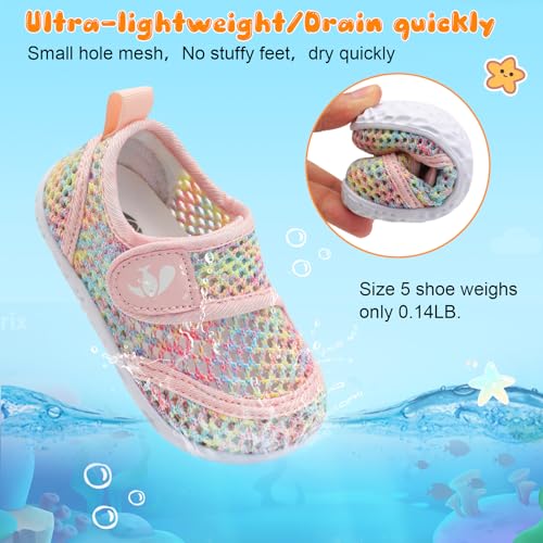 Image of FEETCITY Toddler Water Shoes Boys Girls Swim Shoes Quick Dry Kids Aqua Socks Barefoot for Beach Swimming Pool