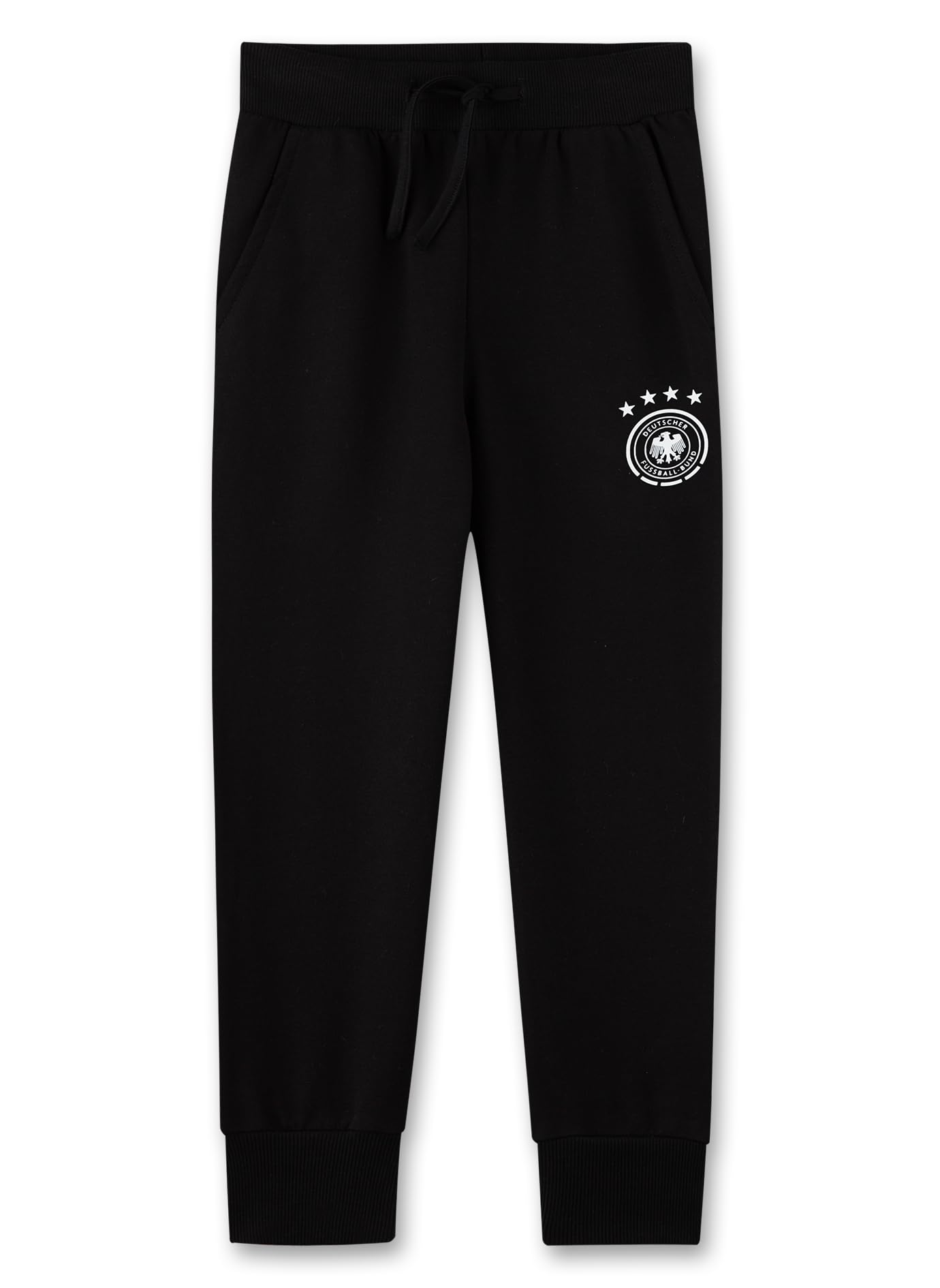 Sanetta DFB-Sweathose Schwarz | Praktische und Bequeme Sweathose aus Baumwoll-Mix für Mädchen & Jungen. Kinder Bekleidung