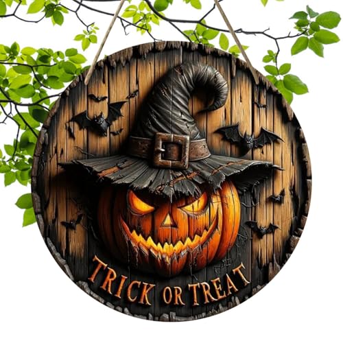 Halloween Witch Signs, Pumpkin Porch Wooden Ornament, Skull Decorative Signs, Halloween Home Decor, Front Door Halloween Sign, Wall Halloween Ornament, Window Halloween Decoration, Festive Wood