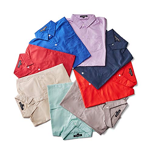 Spring&Gege Boys' Long Sleeve Woven Dress Shirt Formal School Uniform Button Down Shirt4