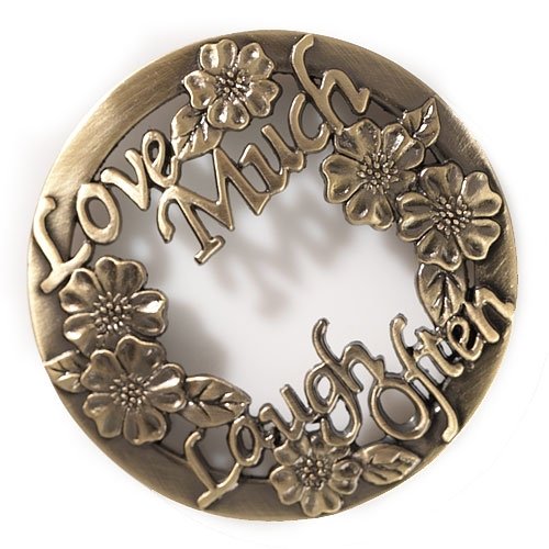 Everyday Metal Flat Love Much, Laugh Often IllumaLid Jar Candle Topper IllumaLid Yankee