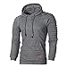 Dasongff Herren Langarm Herbst Winter Casual Sweatshirt Hoodies Pullover Top Bluse Fit Kapuzenpullover Herren Sport Fitness Gym Training Freizeit Sportpullover Kapuzenpulli Pulli Hoody mit Taschen