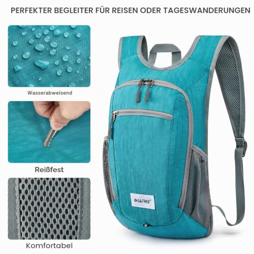 G4Free 10/15/20L Faltbarer Rucksack Klein, Wanderrucksack Leicht – Ansicht 6