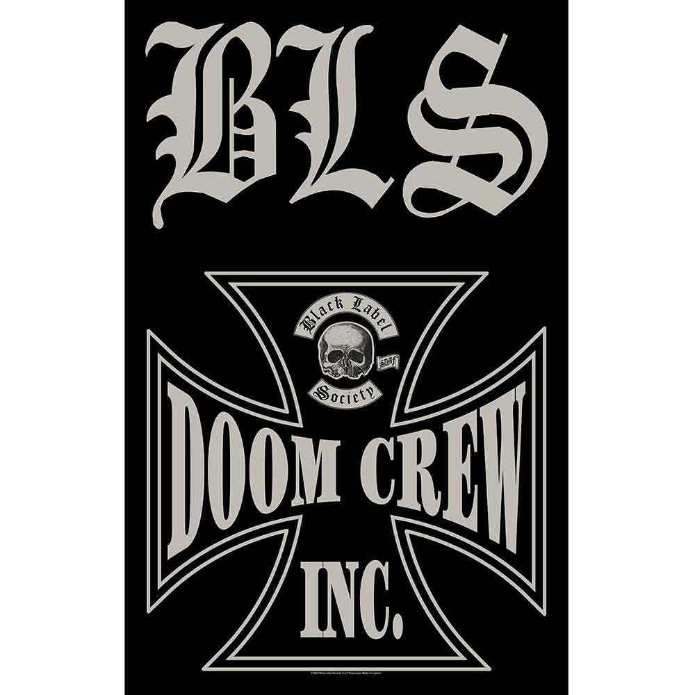 Tenture Black Label Society Doom Crew poster en tissu rock de 70 cm pour fan de metal