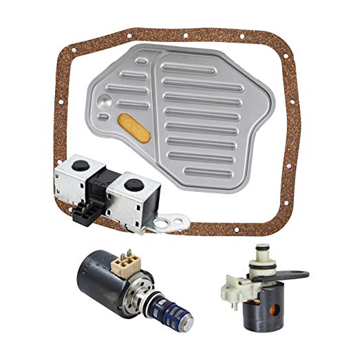 labwork-parts 4R70W Transmission Solenoid Set Filter Kit for EPC TCC Lockup Shift 98-04