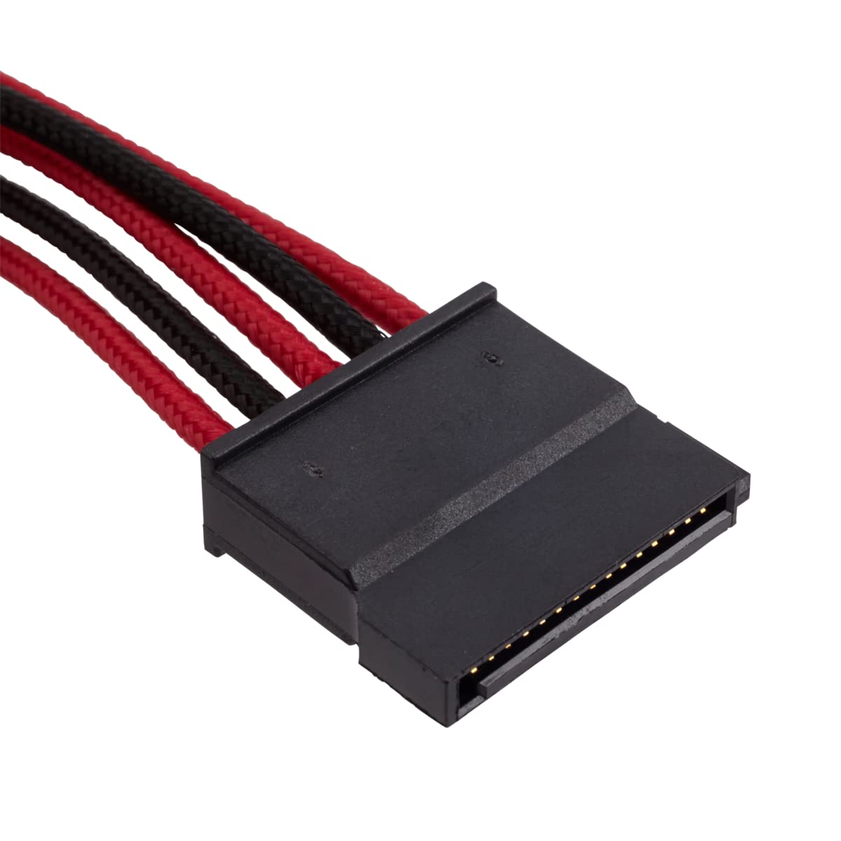Corsair CP-8920190 Premium Individually Sleeved SATA Cable, Red/Black, for Corsair PSUs