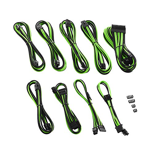 CableMod PRO ModMesh E-Series G3 / G2 / P2 / T2 Cable Kit - Black/Light Green