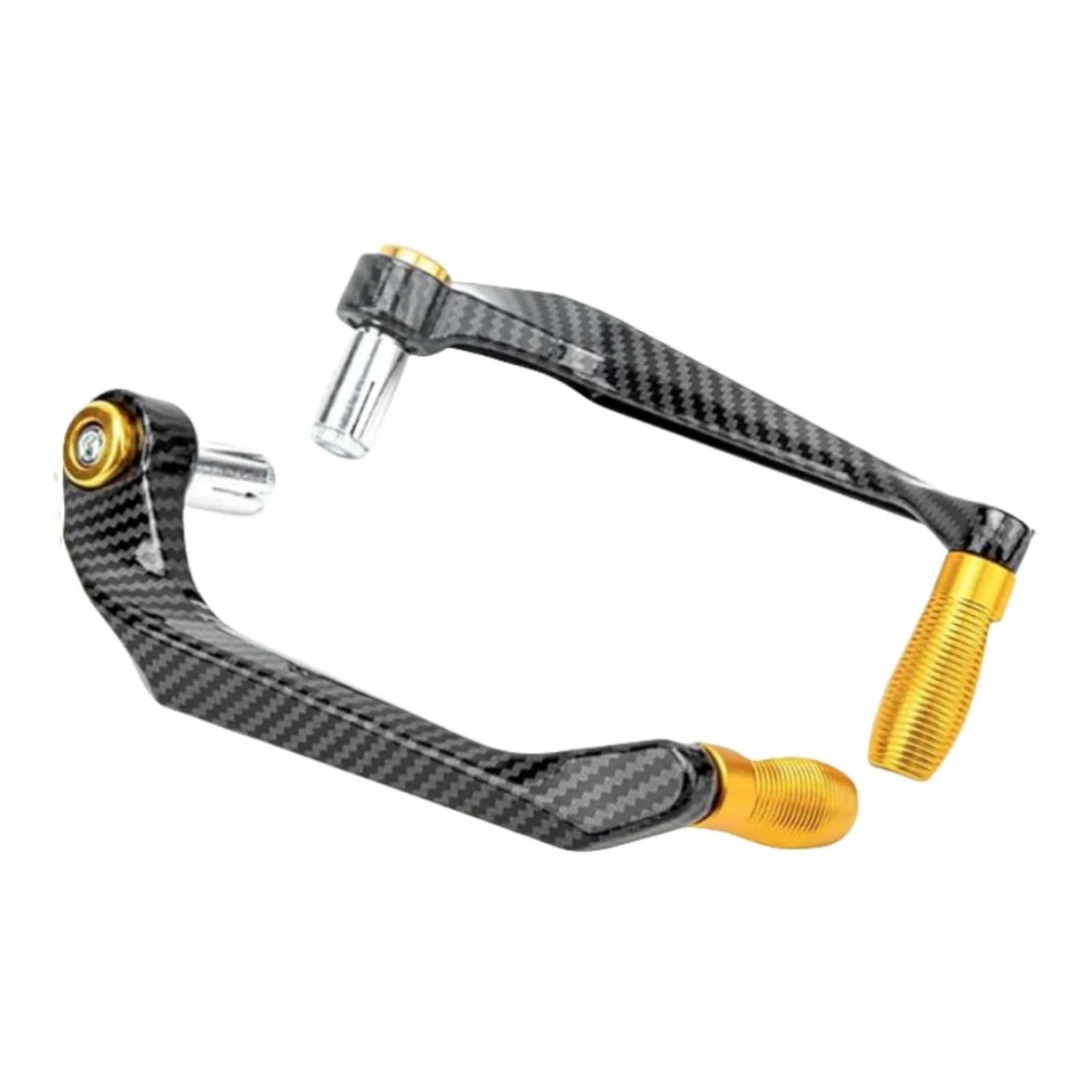 NOAUQWTV Motorcycle CNC Aluminum Alloy Handlebar Brake Clutch Lever Hand Guard Protector Modification Handguard(Gold)