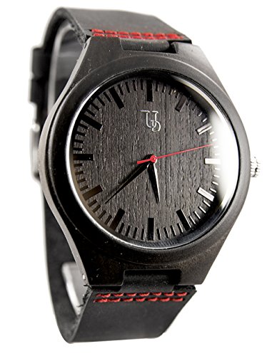 Free Engraved Mens Ebony Wooden Watch,Groomsmen Gift, Creative Gifts for Dad, Husband, Fathers Day Gift