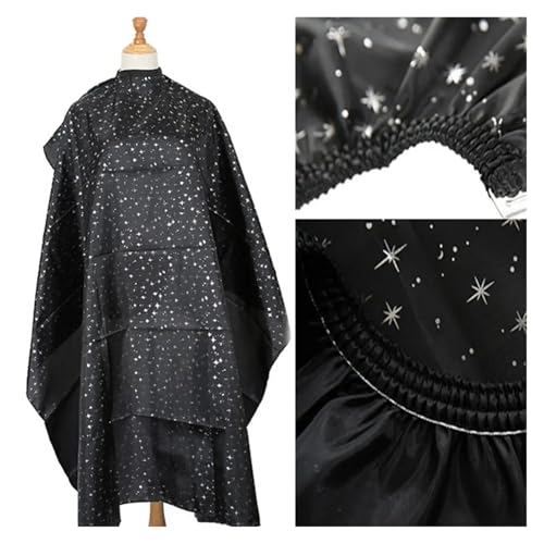 Capa peluquería estampada estrellas negra miniatura 4