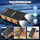 Wireless Solar Powerbank 26800mAh mit 4 Kabeln, Outdoor Generators, 3A Schnelles Aufladen, 6 Eingänge & 3 Ausgänge, LED-Notlicht & Kompass, Wasserdicht Sturzsicher Solarpanel für Outdoor Campingreisen
