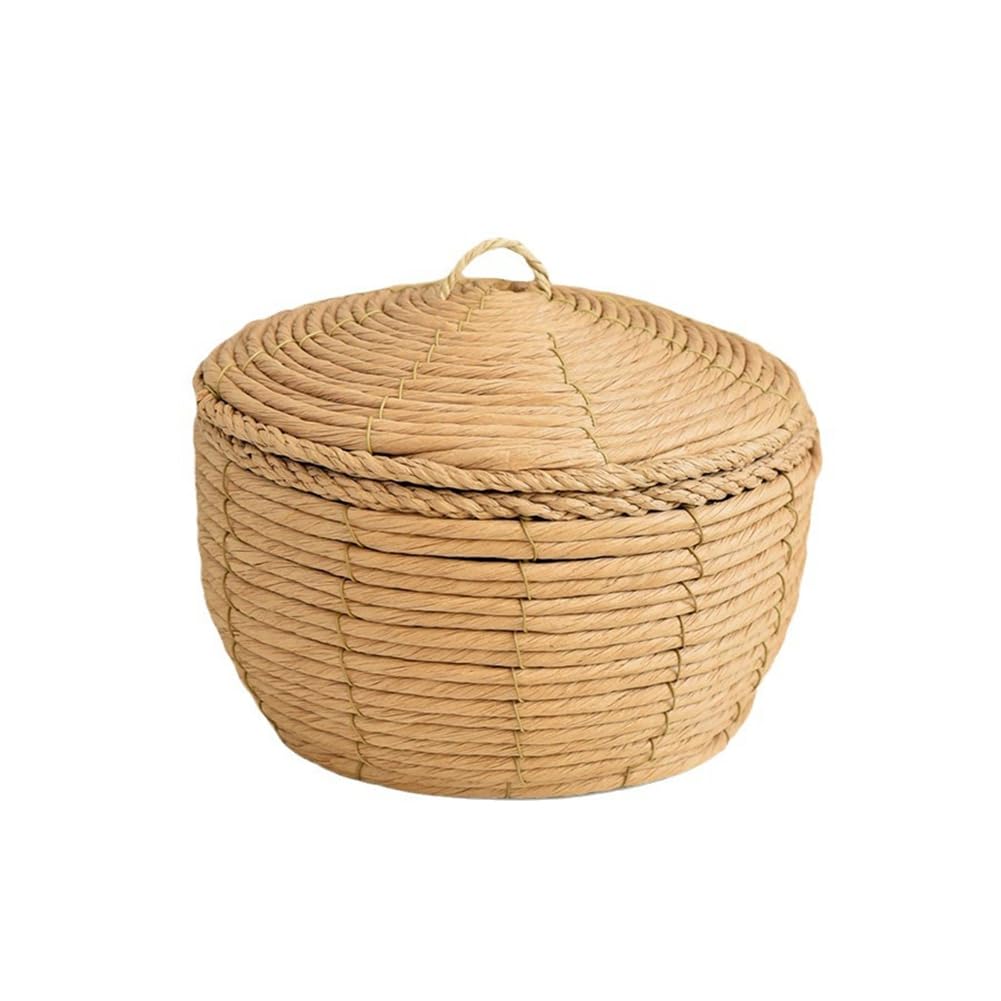 Osmond Desktop Rattan Storage Basket Hand-Woven Toy Storage Basket Household Straw Basket M