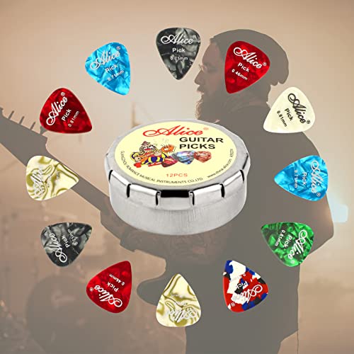 LTZGO Mediator pour Guitare, Lot de 12 Accessoires Guitare avec Boîte à Palettes en Métal, Plectre Guitare, Celluloïd… - Les Beatles, Paul McCartney, John Lennon, RIngo Starr, George Harrison LTZGO Mediator pour Guitare, Lot de 12 Accessoires Guitare avec Boîte à Palettes en Métal, Plectre Guitare, Celluloïd… – Image 3