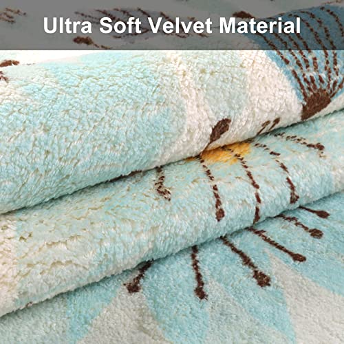 Uphome Small Round Rug 2’ Circle Cute Bath Mat With Pom Poms Fringe Floral Plant Washable Bathroom Rugs Soft Non-Slip Circular Throw Rug Carpet For Shower Sink Powder Room Nursery Bedroom Table #TOP2