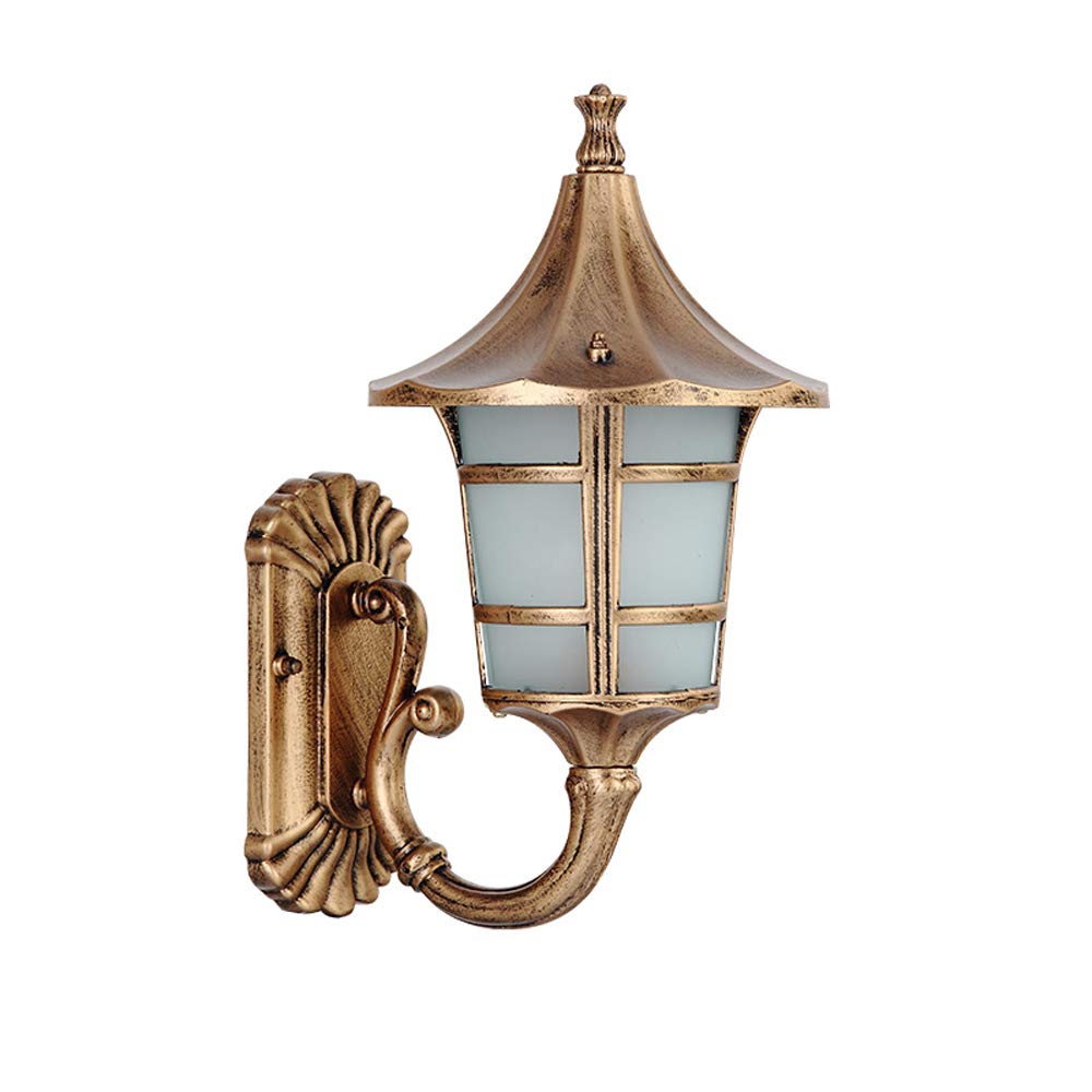 TAIYUESHAN Outdoor Wall Light E27 Waterproof Wall Lamp Simple European Antique Balcony Wall Lanterns Outdoor Indoor Wall Sconce for Courtyard Corridor Villa Garden Wall Lamp Bronze 24 * 47cm