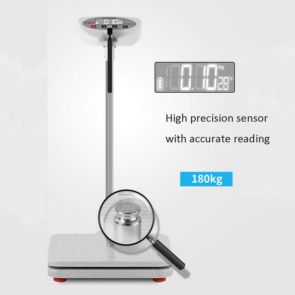Bilancia professionale per medico, bilancia elettronica per altezza e peso, bilancia digitale di precisione, display a LED ad alta definizione, misurazione accurata 70-190 cm