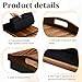 Tioncy 1 Piece Bamboo Lap Tray with Detachable Pillow 16.9'' x 13'' Lap TV Trays Desk with Handles for Adults Eating in Recliner Breakfast Housewarming Gift (Burn Color)
