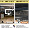16x60ft Mobile Home Bottom Board PE Fabric Underbelly, Mobile Home Underbelly Material, Mobile Home Plastic Sheeting Board for Camper, RV(6 OZ/SQ Yard Thickness)