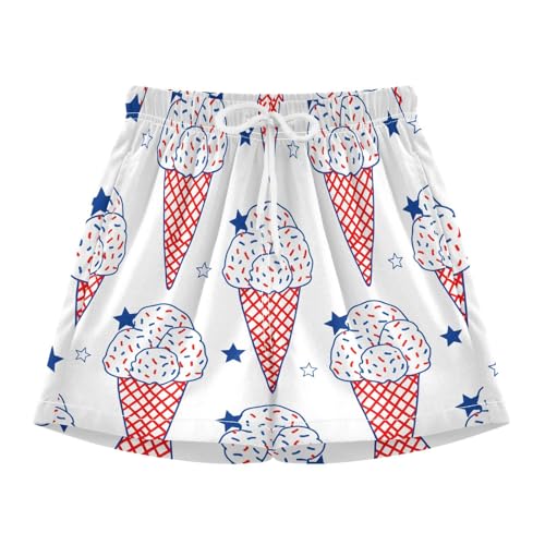 Ice Cream American Stars Boys Swim Trunks with Compression Liner Quick Dry Bathing Bottom Kids Beach Shorts3
