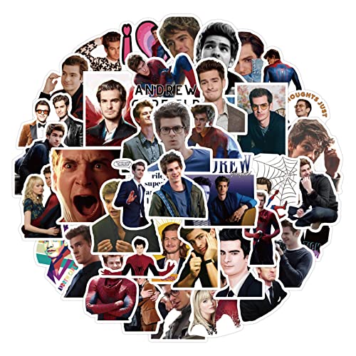 Andrew Garfield Stickers for Travel Case 50pcs, Cool Vinyl Actor Decal for Teen Girl Water Bottle Laptop Phone Bike Luggage Bumper Skateboard (Andrew Garfield)