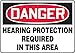 Hearing Protection Required In This Area 14X20 .060 Polycarbonate Sign