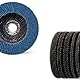 HAPPOW 12 Stück Fächerscheiben 76mm, Schleifscheiben für Winkelschleifer, 3 Zoll Fächerscheibe, Körnung 40/60/80/120, Fächerschleifer Set für 10,8-12V Winkelschleifer (Blau)