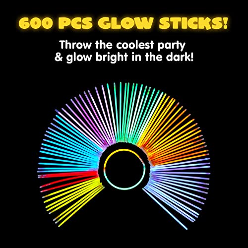 Joyin 15530 100 Pcs Glow Sticks Bulk 8 Inch Glowsticks, Glow Stick Bracelets Necklaces thumb #3