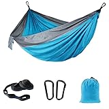ZERAOKE Camping Hammock Lightweight Parachute Hammock Strap for Indoor Outdoor Adventure Beach Travel Hiking-Tlh