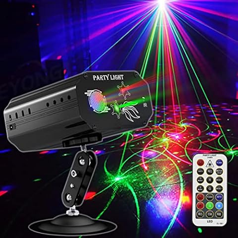 Party Lights,Disco Lights,Dj Lights Strobe Stage Lights Rave Lights Sound Activated Multiple Patterns Projector with Remote Control for Parties Bar Birthday Wedding Holiday Xmas Christmas Decoration … Cover