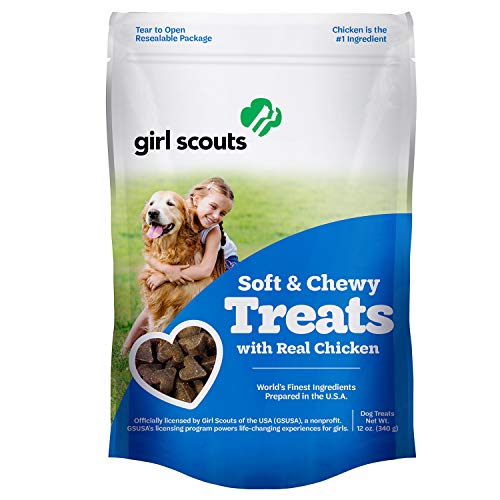 Girl Scout Dog Treats, with Real Chicken  Soft Chews, Puppy Training Treats, Rawhide Free, Gift for Small & Large Dogs, Dog Supplies, Made in USA