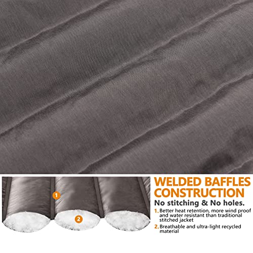 Little Donkey Andy Women's Lightweight Puffer Jacket Hooded Windproof Winter Coat, Deep Grey Heather M #TOP2