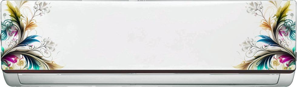 Image of 'Beautiful floral design with multi and orange'' AC Sticker (96 cm x30 cmx 24 cm)