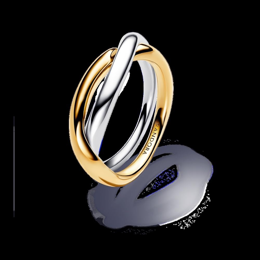 Pandora Essence Ringe, verschlungen, Sterlingsilber und 14-karätig vergoldet