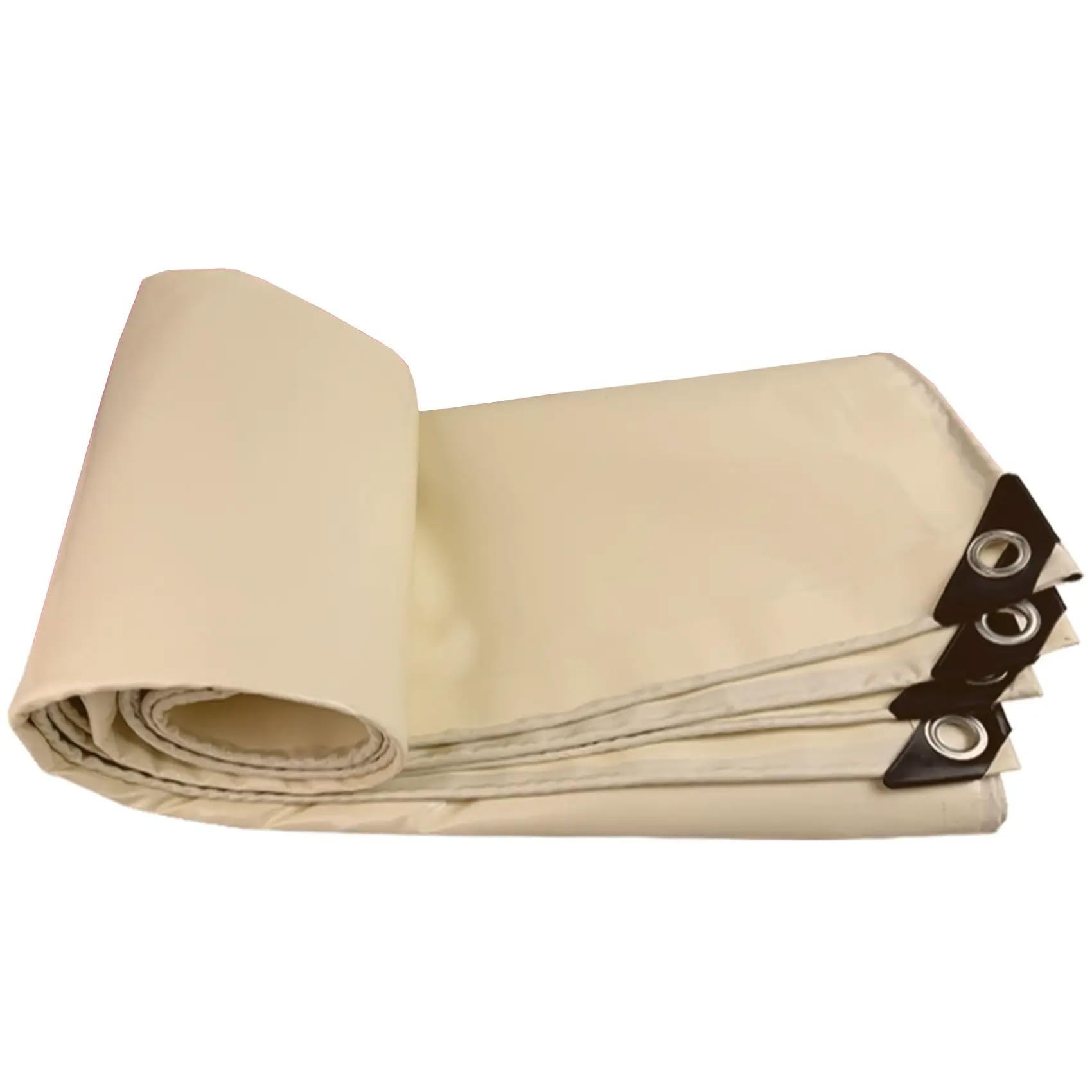 Tarp Cover Beige Heavy Duty Extra Thick Material, Waterproof, Great for Tarpaulin Canopy Tent, Boat, RV or Pool Cover 3m×4m