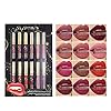 Matte Liquid Lipstick set Waterproof Long Lasting Non-Stick Cup Liquid Lipgloss Velvety Liquid Lipstick Kiss-proof Durable Nude Lip Gloss (12PCS)