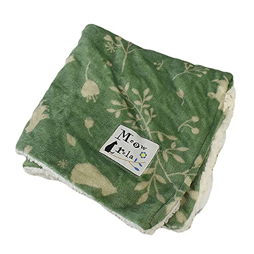 【かわいいネコ柄、とろけるタッチ!】あったか 座布団カバー 「ミャオリラ meowrelax」 約70×180cm グリーン 長座布団用 フランネル 洗える あたたか 秋 冬 猫柄 デザイン おしゃれ かわいい リバーシブル お昼寝 ごろね ザブトン 長座布団 シープ カバー