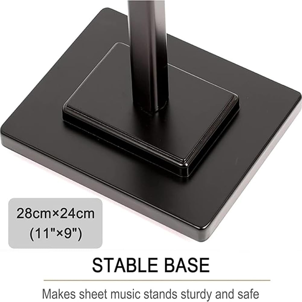 Leggio musicale, design in legno da pavimento, angolo regolabile, alta stabilità e durata, ideale per prestazioni di strumenti, bande e viaggi