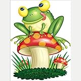 5D Diamond Painting Kit DIY Frog, Mushroom, Full Drill Round Rhinestones for Home Gift Wall Decor...