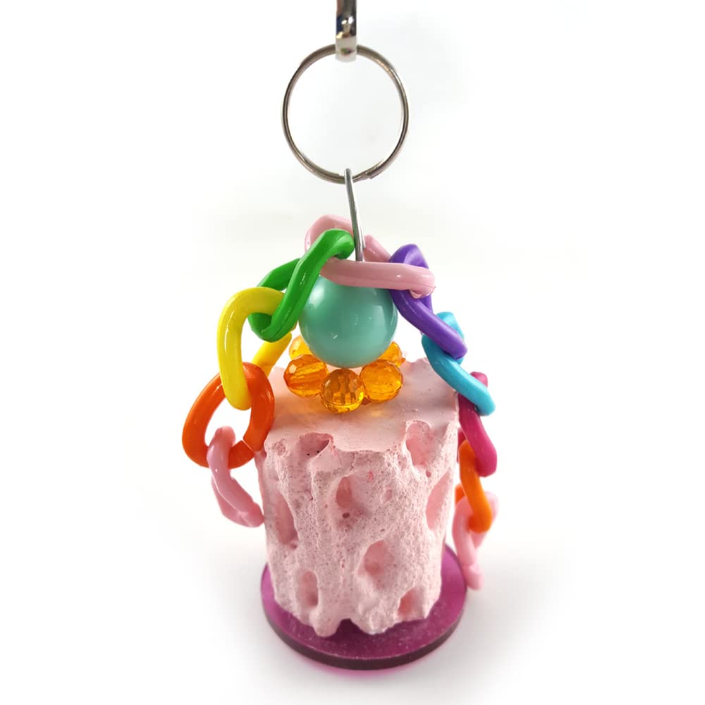 FZLANQ 1 PCS Calcium Teeth Grinding Chew Treats Toy Funny Toy Bird Beak Grinding Stone Toy parrot toy Parrot Chew Toy for Hamster Bird Parrot Conures Small Animal Cage Hanging Color Random - Image 4