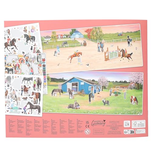 Depesche 13586 Create Your Happy Horses Sticker Book with 24 Background Pages for Creating Your Own Horse Worlds Includes 6 Sticker Sheets - Image 3