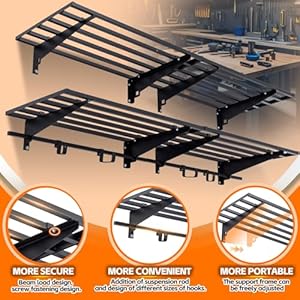 Garagewallshelvingwithhooks2pack164x6ftgaragestoragerackloads1050lbs20inchby72inchheavydutywallshelves20x72garagewallshelfblack  Urban Country Home Decor Garage wall shelving with hooks2 pack 164 x 6ft garage storage rackloads 1050 lbs 20 inch by 72 inch heavy duty wall shelves20 x 72 garage wall shelfblack  urban country home decor